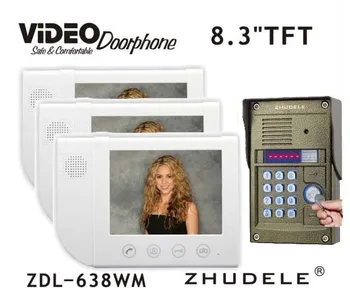ZHUDELE Video Interphone Home Security 8.3"Video Door Phone+Metal HD Camera with With Password & ID Card unlocking function 1v3
ZHUDELE Video Interphone Home Security 8.3"Video Door Phone+Metal HD Camera with With Password & ID Card unlocking function 1v3