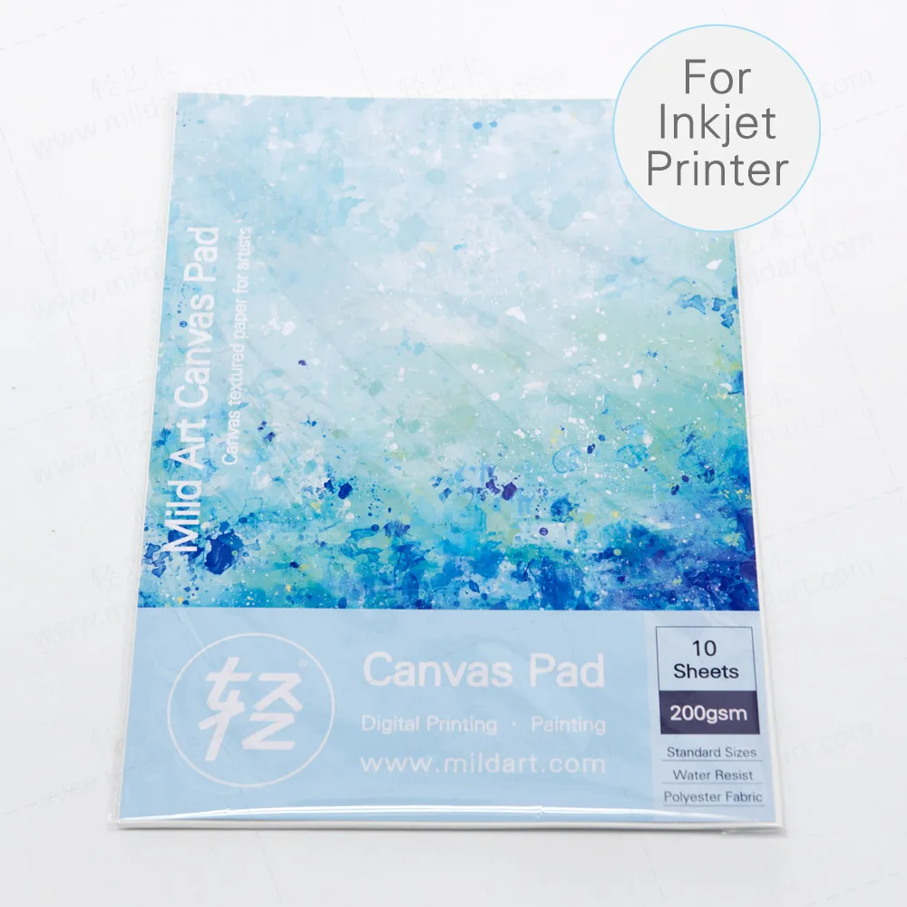 Image Mild Art A4 A3 Fine Texture Matte Polyester Canvas Pad Prints Posters For Inkjet Printer Water Resistant DIY Painting Wholesale
