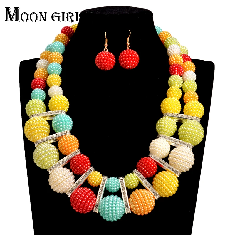 2016 MOON GIRL NEW acrylic beads making choker african Nigeria Wedding beads jewelry set statement necklace sets for women
2016 MOON GIRL NEW acrylic beads making choker african Nigeria Wedding beads jewelry set statement necklace sets for women