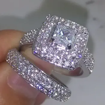 SZ 5/6/7/8/9/10 Jewelry 134pcs Full AAA Cubic Zirconia Luxury 14kt white gold filled Wedding ring set for Lover gift choucong
SZ 5/6/7/8/9/10 Jewelry 134pcs Full AAA Cubic Zirconia Luxury 14kt white gold filled Wedding ring set for Lover gift choucong