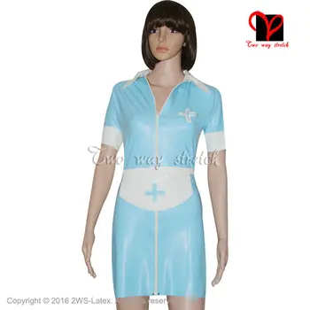 Sexy Latex Nurse Dress with flase apron and Cross Trims doctor Rubber uniform Playsuit Medical Bodycon plus size XXXL
Sexy Latex Nurse Dress with flase apron and Cross Trims doctor Rubber uniform Playsuit Medical Bodycon plus size XXXL