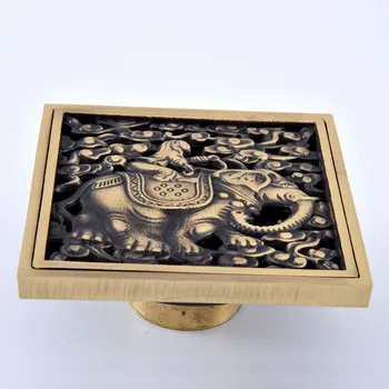 Antique Brass Vintage Retro Carved Flower Pattern Bathroom Shower Drain 4" Square Floor Drain Waste Grates ahr077
Antique Brass Vintage Retro Carved Flower Pattern Bathroom Shower Drain 4" Square Floor Drain Waste Grates ahr077