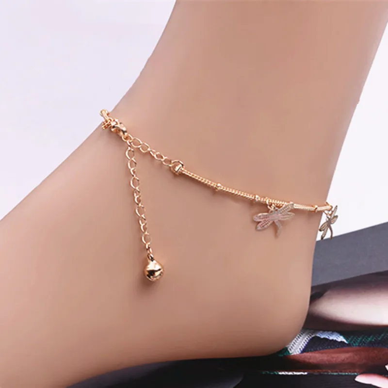 2019 Vintage Anklet Girls Fashion Simple Dragonfly Anklets Bracelet Golden Beads Chain Beach Foot Sandal Jewelry Nice Gift
2019 Vintage Anklet Girls Fashion Simple Dragonfly Anklets Bracelet Golden Beads Chain Beach Foot Sandal Jewelry Nice Gift