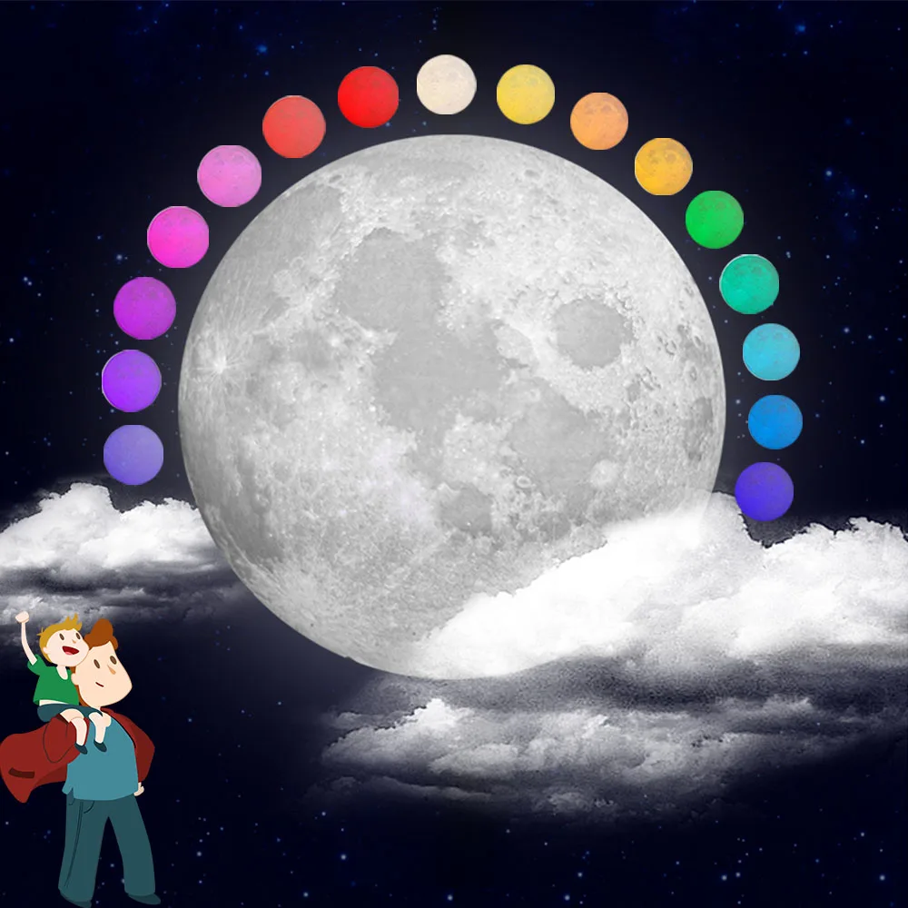 TITIROBA 3D Printing Moon Light Customized Personality Rechargeable Bedroom LED Nightlight Home Decor Children Moon Lamp
TITIROBA 3D Printing Moon Light Customized Personality Rechargeable Bedroom LED Nightlight Home Decor Children Moon Lamp