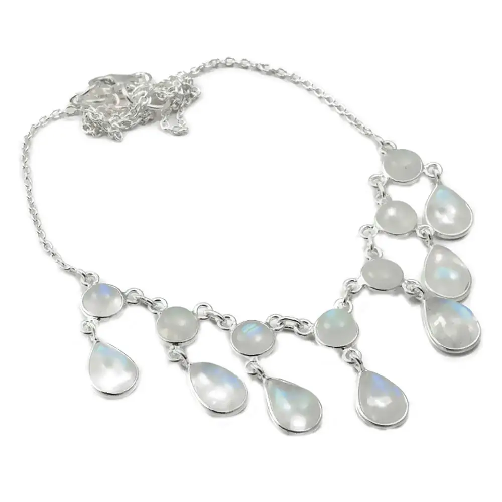 NiaoZaiFei YunZaiKan Nature Rainbow Moonstone Necklace 925 Sterling Silver, 44 cm, MHBNE0042
NiaoZaiFei YunZaiKan Nature Rainbow Moonstone Necklace 925 Sterling Silver, 44 cm, MHBNE0042