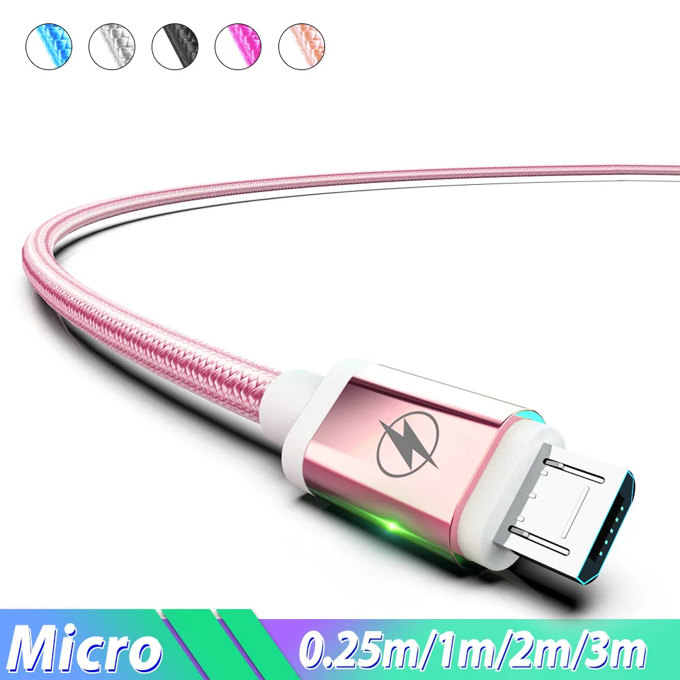 Micro Usb Charging Cable 3m 2m 1m 25cm Phone Charge Usb Cable Cabo Micro-usb Kabel for Xiaomi Redmi Note 6 Pro 6A Huawei 20 lite
Micro Usb Charging Cable 3m 2m 1m 25cm Phone Charge Usb Cable Cabo Micro-usb Kabel for Xiaomi Redmi Note 6 Pro 6A Huawei 20 lite