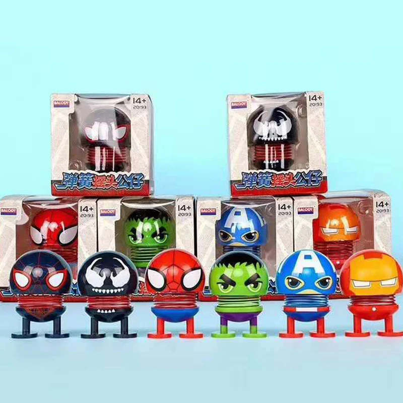 Marvel Action Figures Avengers Endgame Super Heroes Iron Man Spiderman Hulk Captain America Shaking Spring Head Doll Figure Toys
Marvel Action Figures Avengers Endgame Super Heroes Iron Man Spiderman Hulk Captain America Shaking Spring Head Doll Figure Toys
