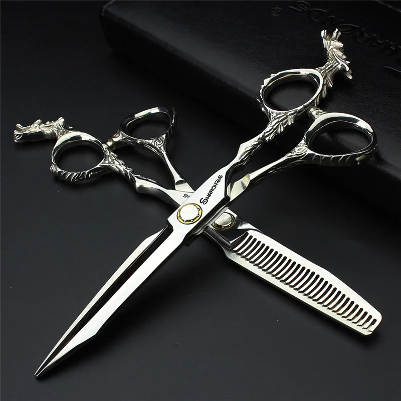 Professional hair stylist hair cutting 6 inch 440C hairdressing scissors Japanese craft bearing dragon thinning set
Professional hair stylist hair cutting 6 inch 440C hairdressing scissors Japanese craft bearing dragon thinning set
