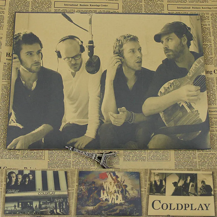 Coldplay kraft paper retro nostalgic rock poster star classic painting/wall sticker /kraft poster
Coldplay kraft paper retro nostalgic rock poster star classic painting/wall sticker /kraft poster