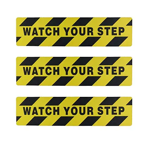 3 Pcs Watch Your Step Warning Sticker Adhesive Tape Anti Slip Abrasive Tape for Workplace Safety Wet Floor Caution
3 Pcs Watch Your Step Warning Sticker Adhesive Tape Anti Slip Abrasive Tape for Workplace Safety Wet Floor Caution