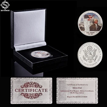 1797-1801 The Second USA President John Adams Collectible Silver Coin W/ Black Luxury Coin Box
1797-1801 The Second USA President John Adams Collectible Silver Coin W/ Black Luxury Coin Box
