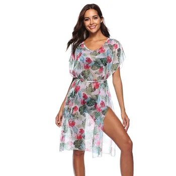 New Print Floral Split Side Women's Blouse Beach Cover Up Perspective Blouse Summer Beach Loose Long Top Cover Up Loose Blusa
New Print Floral Split Side Women's Blouse Beach Cover Up Perspective Blouse Summer Beach Loose Long Top Cover Up Loose Blusa