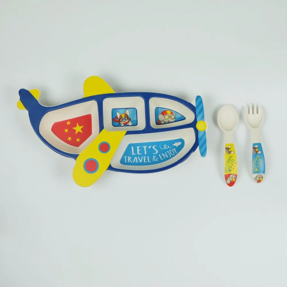 'My First Tableware Set' Pure Natural Bamboo Fiber 3PC/set Tableware set for Children in Plane Shape
'My First Tableware Set' Pure Natural Bamboo Fiber 3PC/set Tableware set for Children in Plane Shape