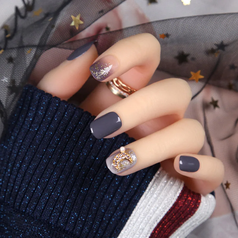 24pcs Hot Sell False Nails With Designs Dark purple Fake Nails With Glues Full Tips Pearl Moon hybrid nail Acrylic Fingernail
24pcs Hot Sell False Nails With Designs Dark purple Fake Nails With Glues Full Tips Pearl Moon hybrid nail Acrylic Fingernail
