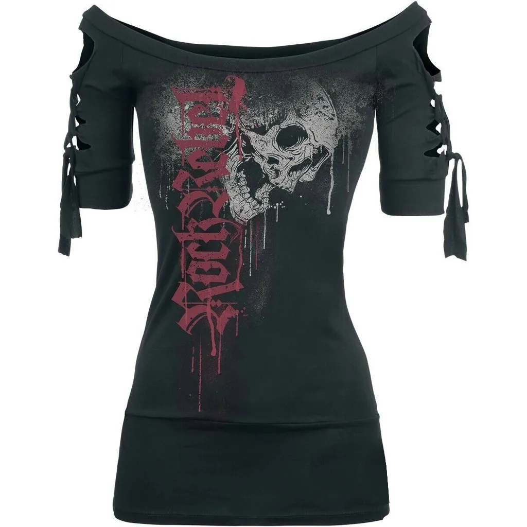 women tshirt Skull Printed Cool Black Women's t-shirt Slash Slit Plus Size tops women short sleeve summer casual fashion 2019#G6
women tshirt Skull Printed Cool Black Women's t-shirt Slash Slit Plus Size tops women short sleeve summer casual fashion 2019#G6