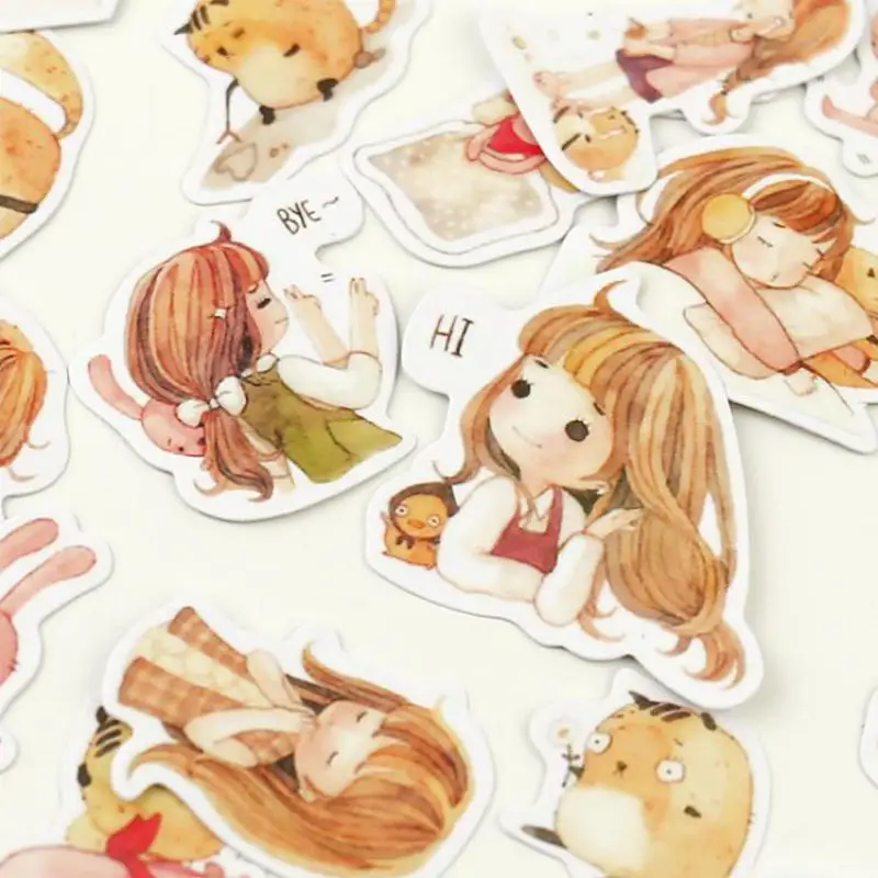 Watercolor Girl Stickers Notebook Diary Book Sticker Labels For Dokibook Planner School Girls Creative-gift Stationery 39pcs/bag
Watercolor Girl Stickers Notebook Diary Book Sticker Labels For Dokibook Planner School Girls Creative-gift Stationery 39pcs/bag