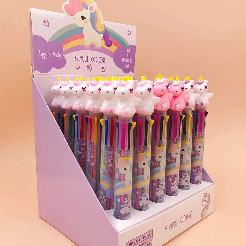 1PC Cute Unicorn Pens 8 Colors In 1 Ballpoint Pens Kawaii Multicolor Ball Pens For Kids Gift School Office Supplies Stationery
1PC Cute Unicorn Pens 8 Colors In 1 Ballpoint Pens Kawaii Multicolor Ball Pens For Kids Gift School Office Supplies Stationery