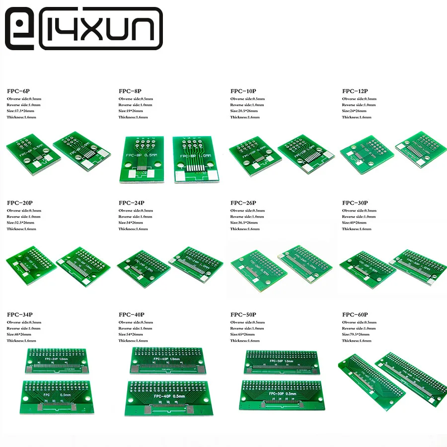 5pcs FFC/FPC Adapter board 6P 8P 10P 12P 20P 24P 26P 30P 40P 50P 60P Plate 0.5 1.0mm to 2.54 mm Flat Cable Socket for PCB LCD 
5pcs FFC/FPC Adapter board 6P 8P 10P 12P 20P 24P 26P 30P 40P 50P 60P Plate 0.5 1.0mm to 2.54 mm Flat Cable Socket for PCB LCD