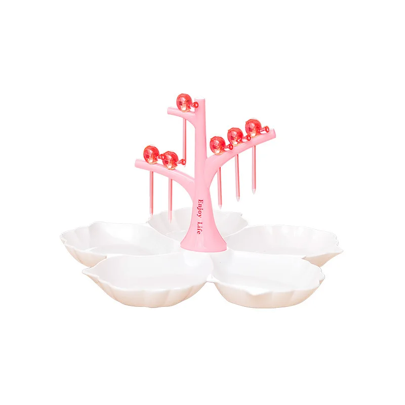 Creative Snack Dish Five lattice Family Fruit Dessert Nuts Plate Home Party Servicing Tray Pick Fork Bird Christmas Candy Tree
Creative Snack Dish Five lattice Family Fruit Dessert Nuts Plate Home Party Servicing Tray Pick Fork Bird Christmas Candy Tree