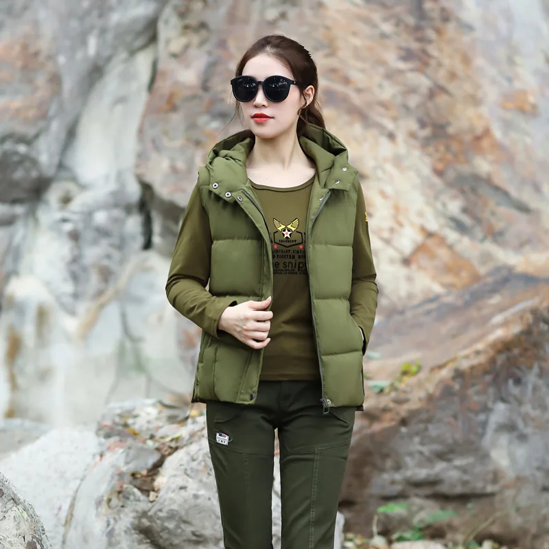 New Outdoor Military Tactical Vest Women Hooded Slim Fashion Cotton Worm Camouflage Training Climbing Hiking Casual Sports Vests
New Outdoor Military Tactical Vest Women Hooded Slim Fashion Cotton Worm Camouflage Training Climbing Hiking Casual Sports Vests