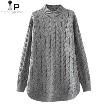 Autumn Turtleneck Sweaters Women Plus Size 3 4 XL Casual Knitting Sweater Pullovers Pink Gray Black Women Knitted Sweater Jumper
Autumn Turtleneck Sweaters Women Plus Size 3 4 XL Casual Knitting Sweater Pullovers Pink Gray Black Women Knitted Sweater Jumper