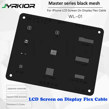 Jyrkior LCD Screen On Display Flex Cable Planting Tin Mesh BGA Reballing Black Stencil Template For iPhone 6/6s/7/8/X XS MAX XR
Jyrkior LCD Screen On Display Flex Cable Planting Tin Mesh BGA Reballing Black Stencil Template For iPhone 6/6s/7/8/X XS MAX XR