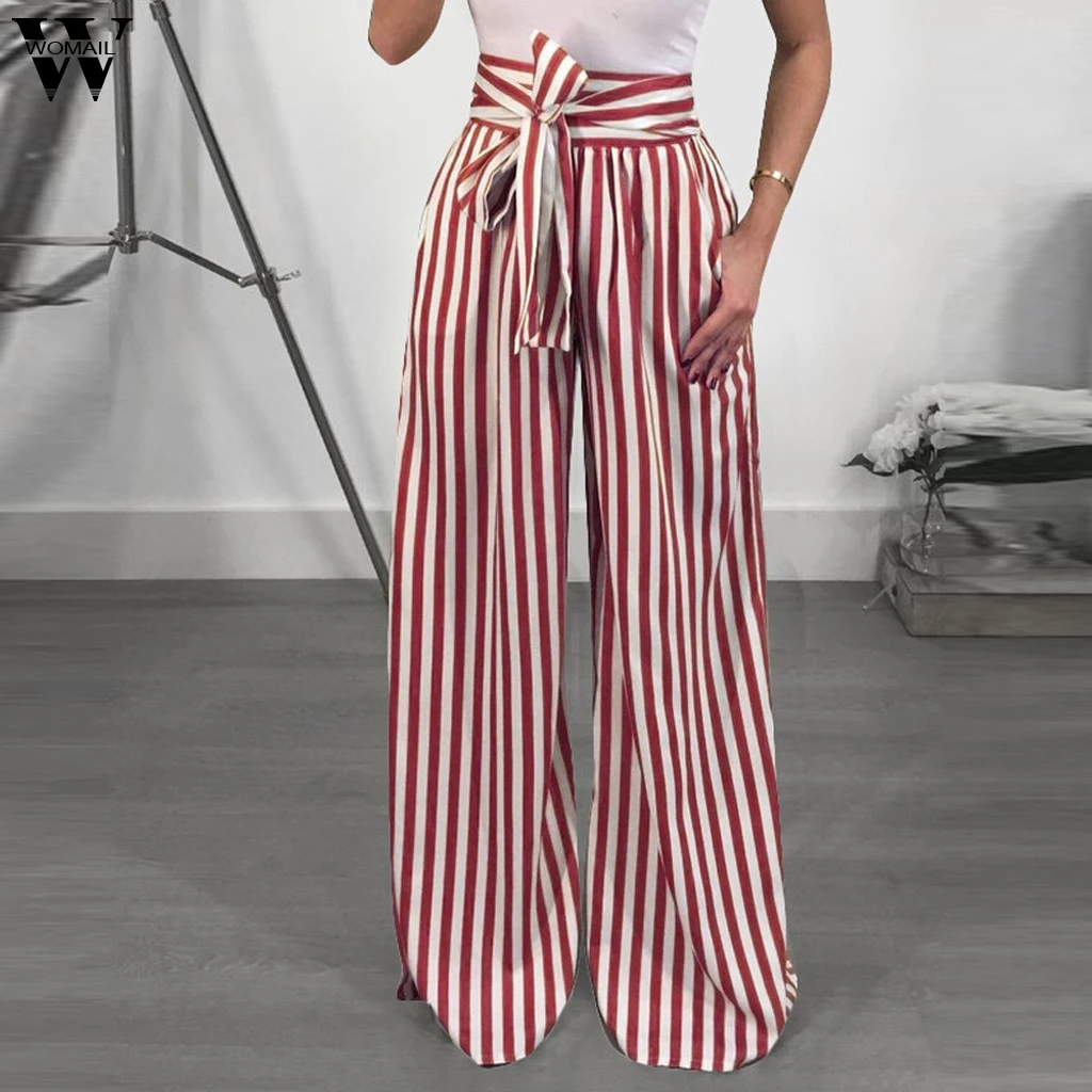 Women Striped High Waist Harem Pants Women Bandage Elastic Waist Full Length Summer Style Casual Sashes Pants Female
Women Striped High Waist Harem Pants Women Bandage Elastic Waist Full Length Summer Style Casual Sashes Pants Female