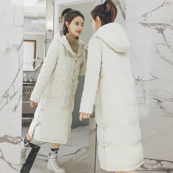 National style Solid color Cotton Coat Female 2020 New Winter Over knee Hooded Korean Medium long Cotton Jacket Women XY105
National style Solid color Cotton Coat Female 2020 New Winter Over knee Hooded Korean Medium long Cotton Jacket Women XY105