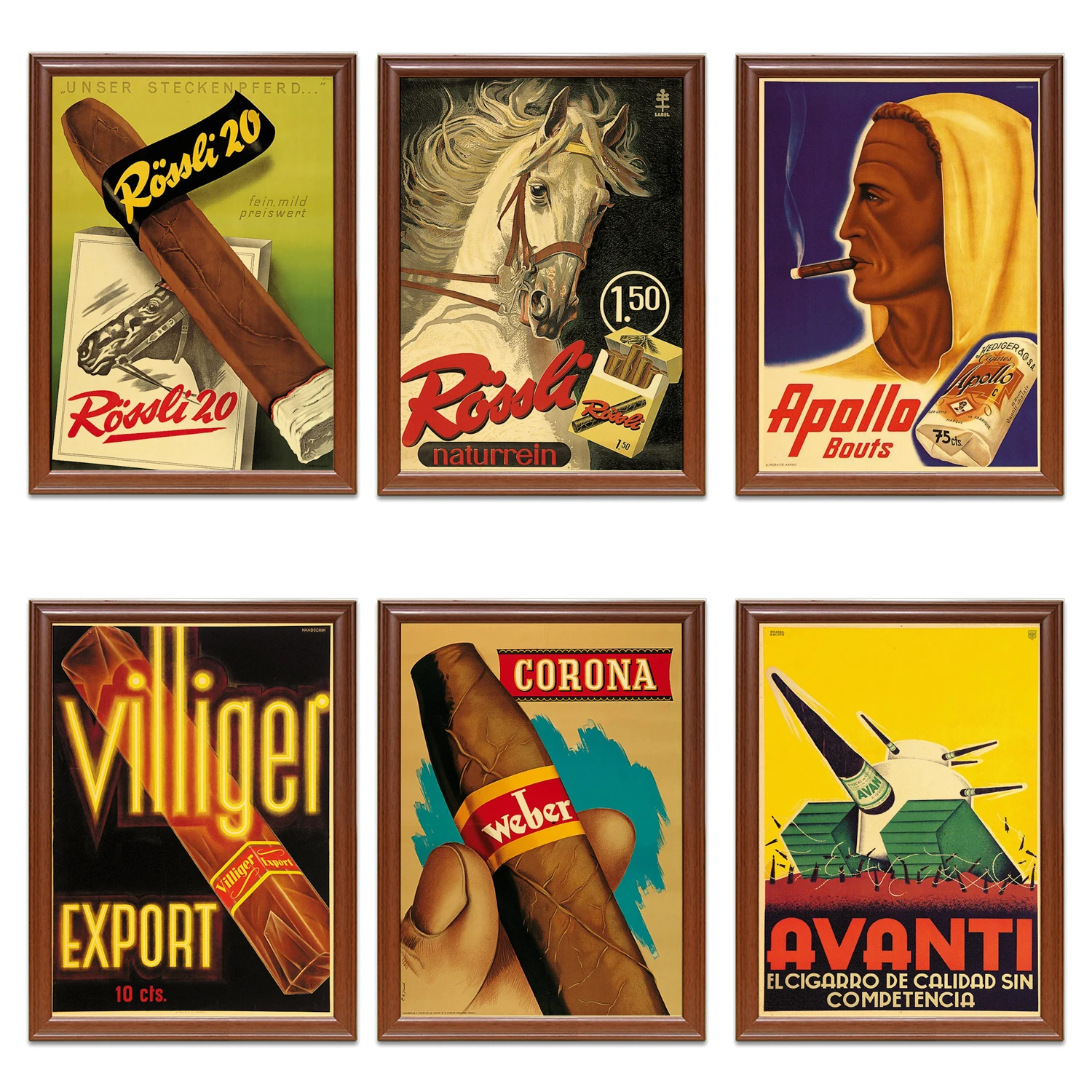 Vintage 1900s Tobacco Cigars Ads Poster Apollo Bouts Kraft Posters Classic Canvas Paintings Wall Stickers Home Decor Gift
Vintage 1900s Tobacco Cigars Ads Poster Apollo Bouts Kraft Posters Classic Canvas Paintings Wall Stickers Home Decor Gift