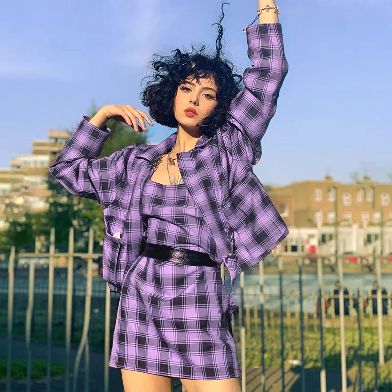 Purple plaid streetwear dress 2019 summer new women sexy casual fashion high waist club party ladies dresses vestidos mini dress
Purple plaid streetwear dress 2019 summer new women sexy casual fashion high waist club party ladies dresses vestidos mini dress