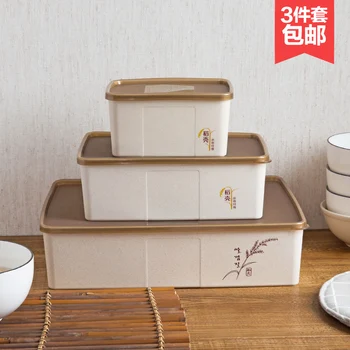 Plastic cover crisper box microwave oven lunch set of three refrigerator large fruit storage bento box
Plastic cover crisper box microwave oven lunch set of three refrigerator large fruit storage bento box