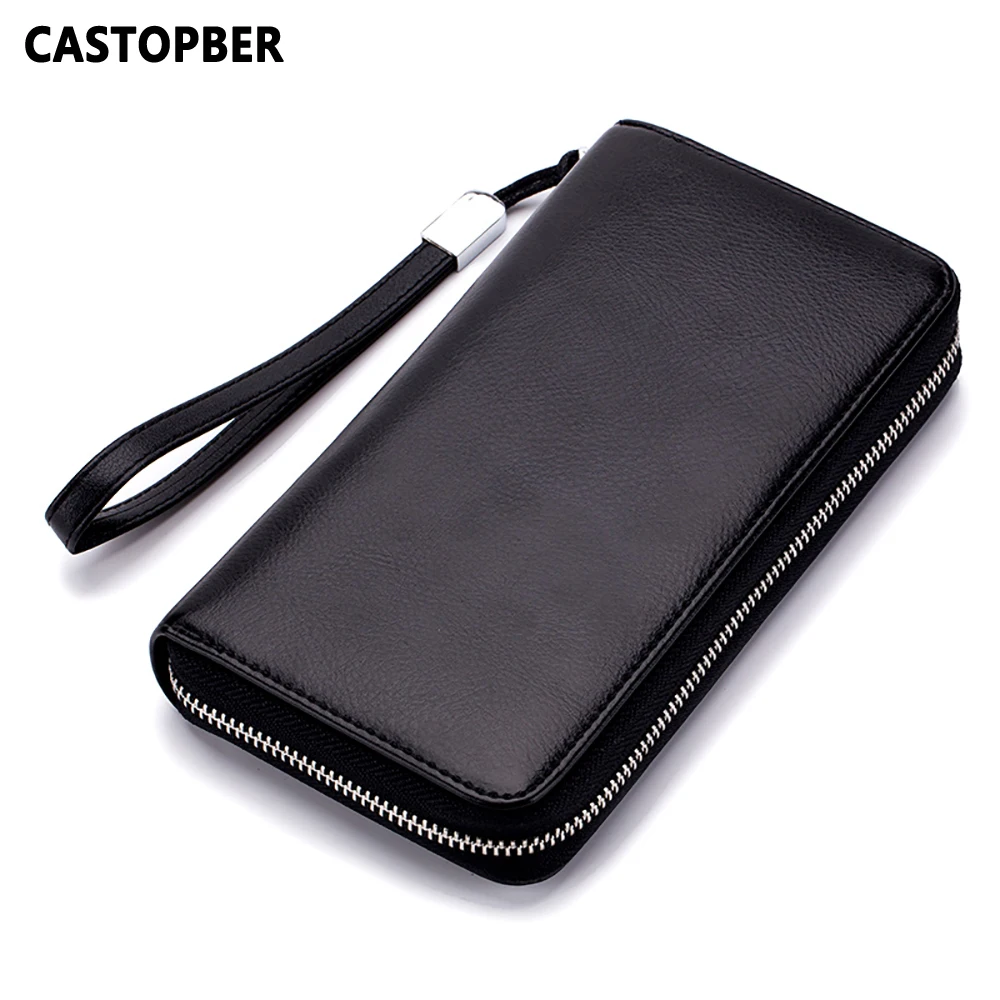 RFID Blocking Wallet Men Long Zipper Wallets Purse Large Capacity Card Case Split Leather Man Day Clutches Women Fashion Wallet
RFID Blocking Wallet Men Long Zipper Wallets Purse Large Capacity Card Case Split Leather Man Day Clutches Women Fashion Wallet