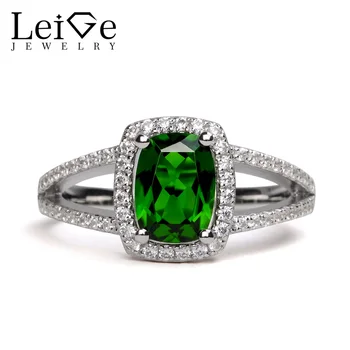 Leige Jewelry Chrome Diopside Ring 6*8mm Cushion Cut Gemstone Engagement Wedding Rings for Her Fine Jewelry Valentine Gifts
Leige Jewelry Chrome Diopside Ring 6*8mm Cushion Cut Gemstone Engagement Wedding Rings for Her Fine Jewelry Valentine Gifts