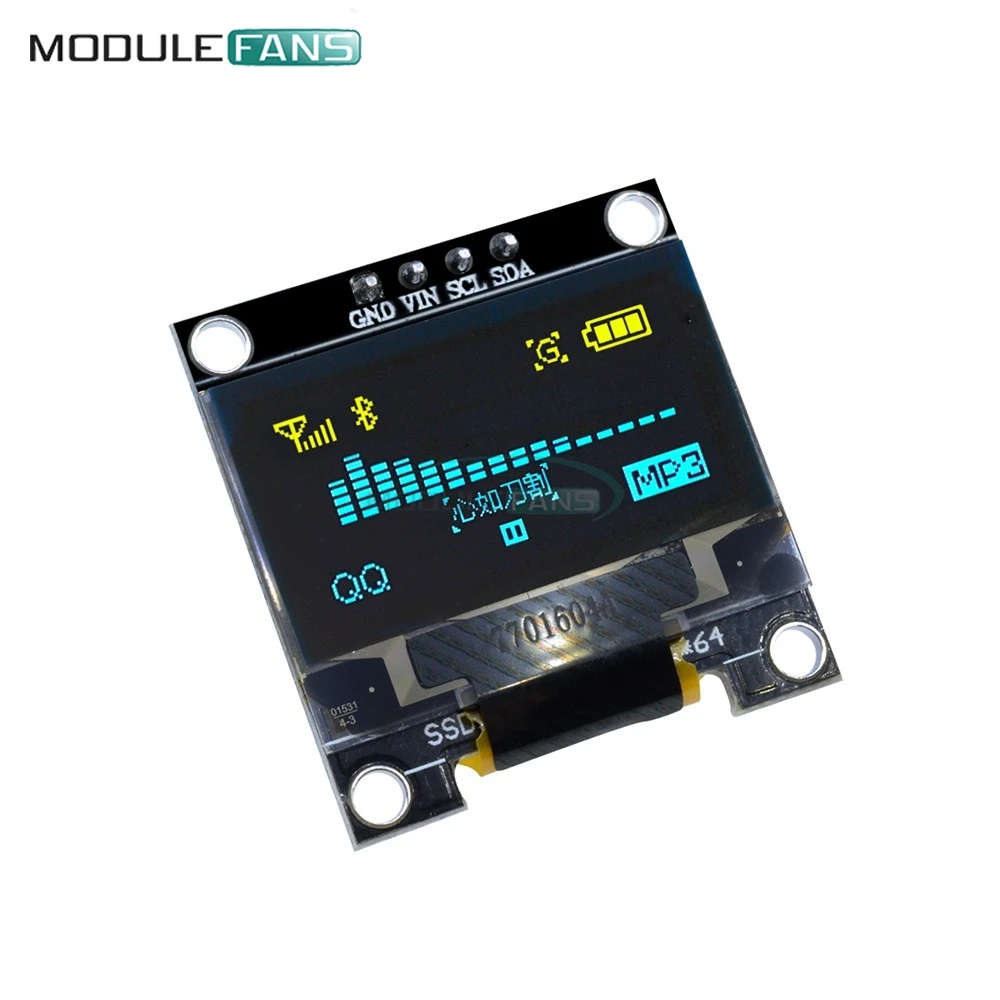 128X64 128*64 0.96 Inch I2C IIC Serial Yellow Blue OLED LED Display Module Compatible For Arduino STM32 Controller Driver Board
128X64 128*64 0.96 Inch I2C IIC Serial Yellow Blue OLED LED Display Module Compatible For Arduino STM32 Controller Driver Board