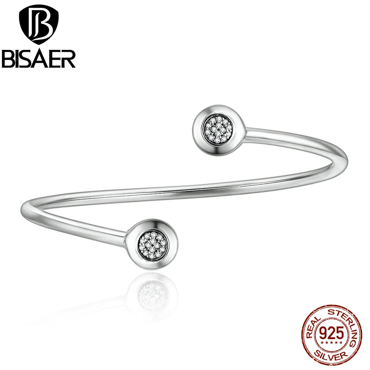 BISAER Authentic 100% 925 Sterling Silver Signature, Clear CZ Snake Chain Bracelet & Bangle Sterling Silver Jewelry WEUS918
BISAER Authentic 100% 925 Sterling Silver Signature, Clear CZ Snake Chain Bracelet & Bangle Sterling Silver Jewelry WEUS918