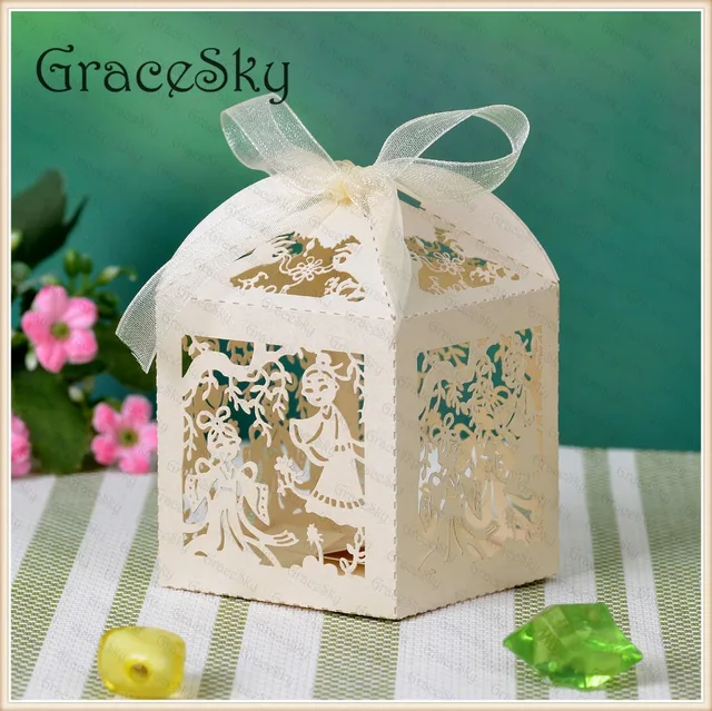and girl design paper candy boxes/chocolate gift box for wedding