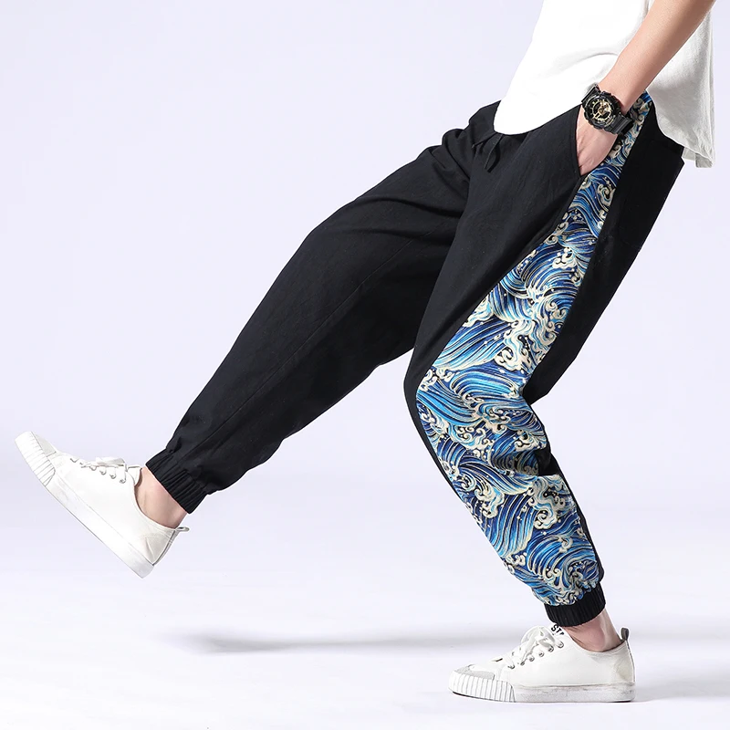 Минималист... 2019 Новый Демисезонный мужские ретро брюки лодыжки Banded Pants карманы