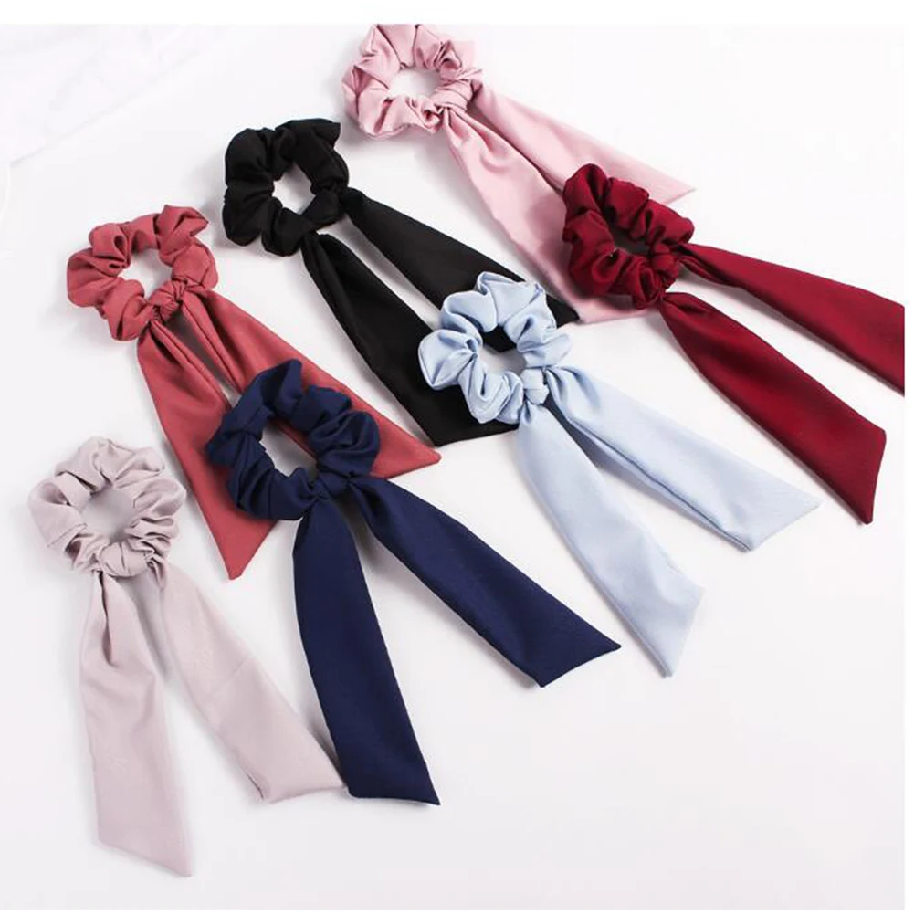 Solid Color Long Streamers Hair Ring Scrunchie Elegant Women Girls Ponytail Holder Elastic Hair Bands Rope Ties Hair Accessories
Solid Color Long Streamers Hair Ring Scrunchie Elegant Women Girls Ponytail Holder Elastic Hair Bands Rope Ties Hair Accessories