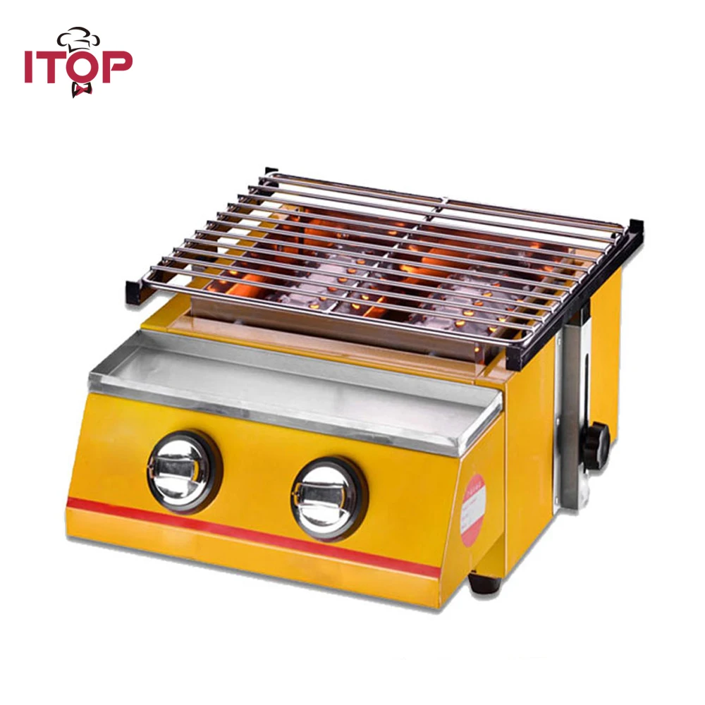 ITOP Yellow/Sliver Gas BBQ Grills LPG Griddle Chicken Fish Meat Grilling Outdoor Barbecue Machine Kitchen BBQ Tools
ITOP Yellow/Sliver Gas BBQ Grills LPG Griddle Chicken Fish Meat Grilling Outdoor Barbecue Machine Kitchen BBQ Tools