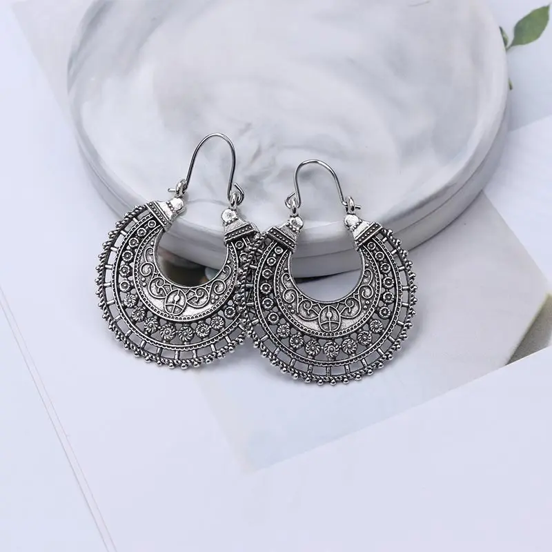Silver Color Tibetan Statement Flower Earrings for Women Vintage Indian Earings Women Jewelry African Wedding Earrings EB321
Silver Color Tibetan Statement Flower Earrings for Women Vintage Indian Earings Women Jewelry African Wedding Earrings EB321
