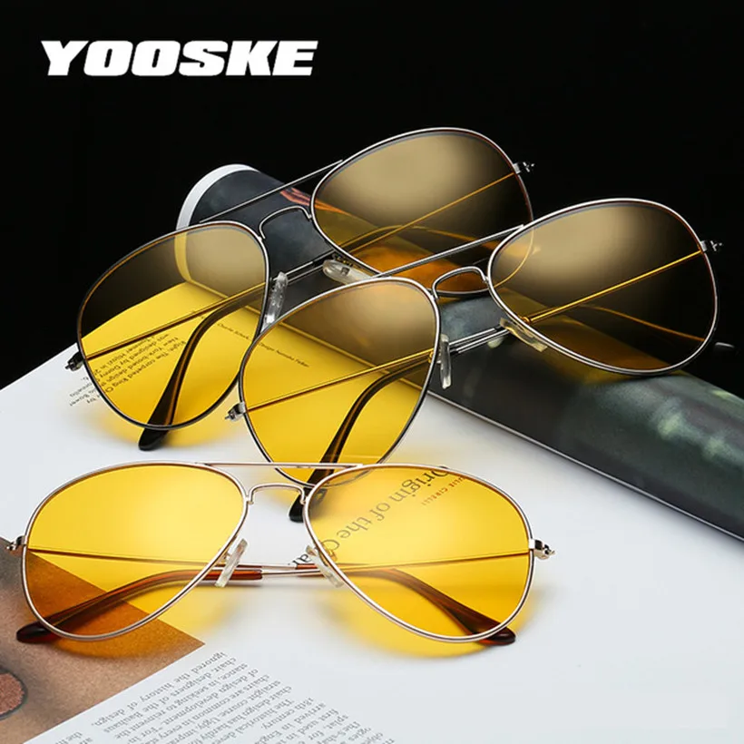 YOOSKE Night Vision Glasses Anti-glare Sunglasses Copper Alloy Car Drivers Driving Goggles
YOOSKE Night Vision Glasses Anti-glare Sunglasses Copper Alloy Car Drivers Driving Goggles
