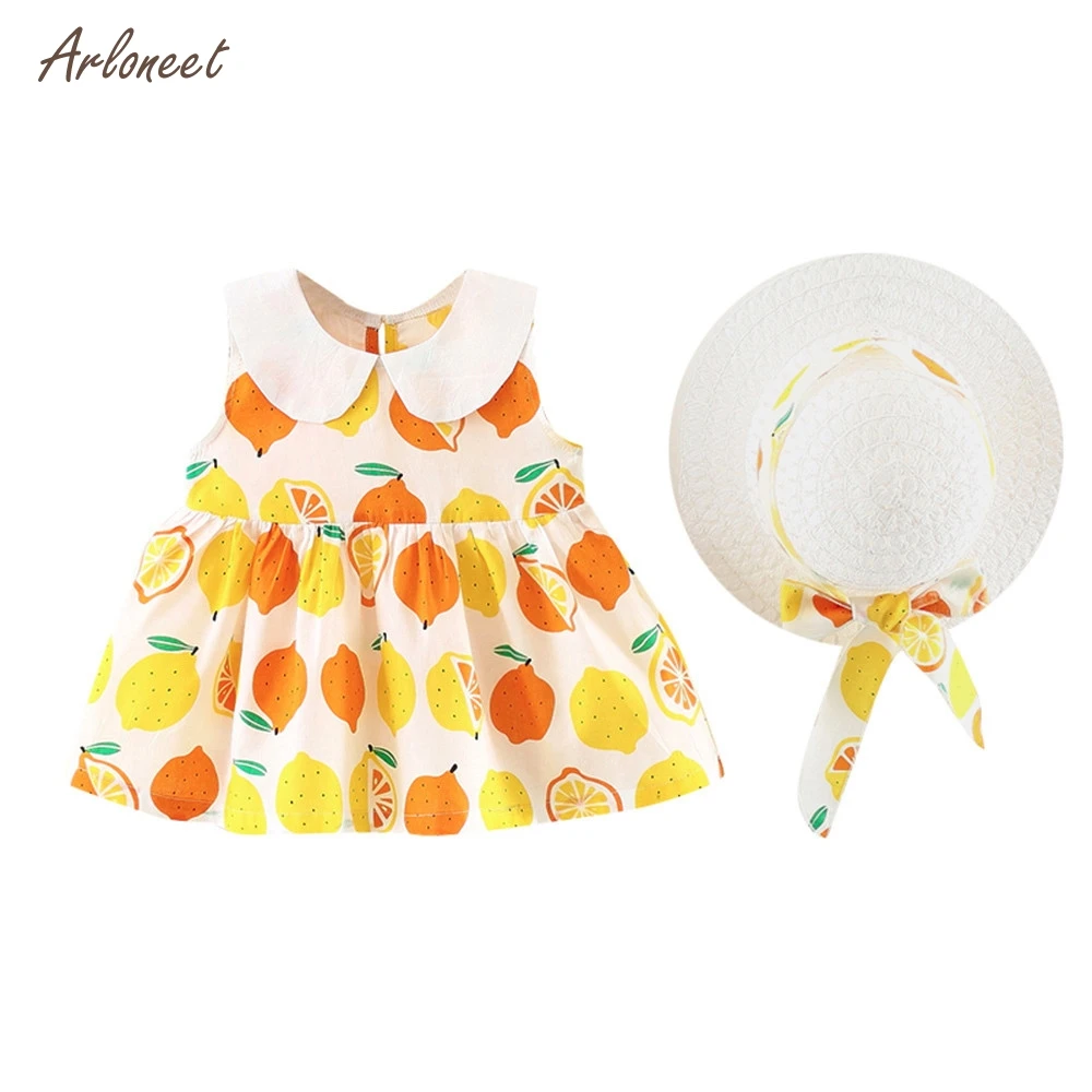 ARLONEET Infant Toddler Baby Girls Fruits Floral Dress Bow Cap Beach Sundress Clothes 2018 HOT Dropshipping _E25
ARLONEET Infant Toddler Baby Girls Fruits Floral Dress Bow Cap Beach Sundress Clothes 2018 HOT Dropshipping _E25