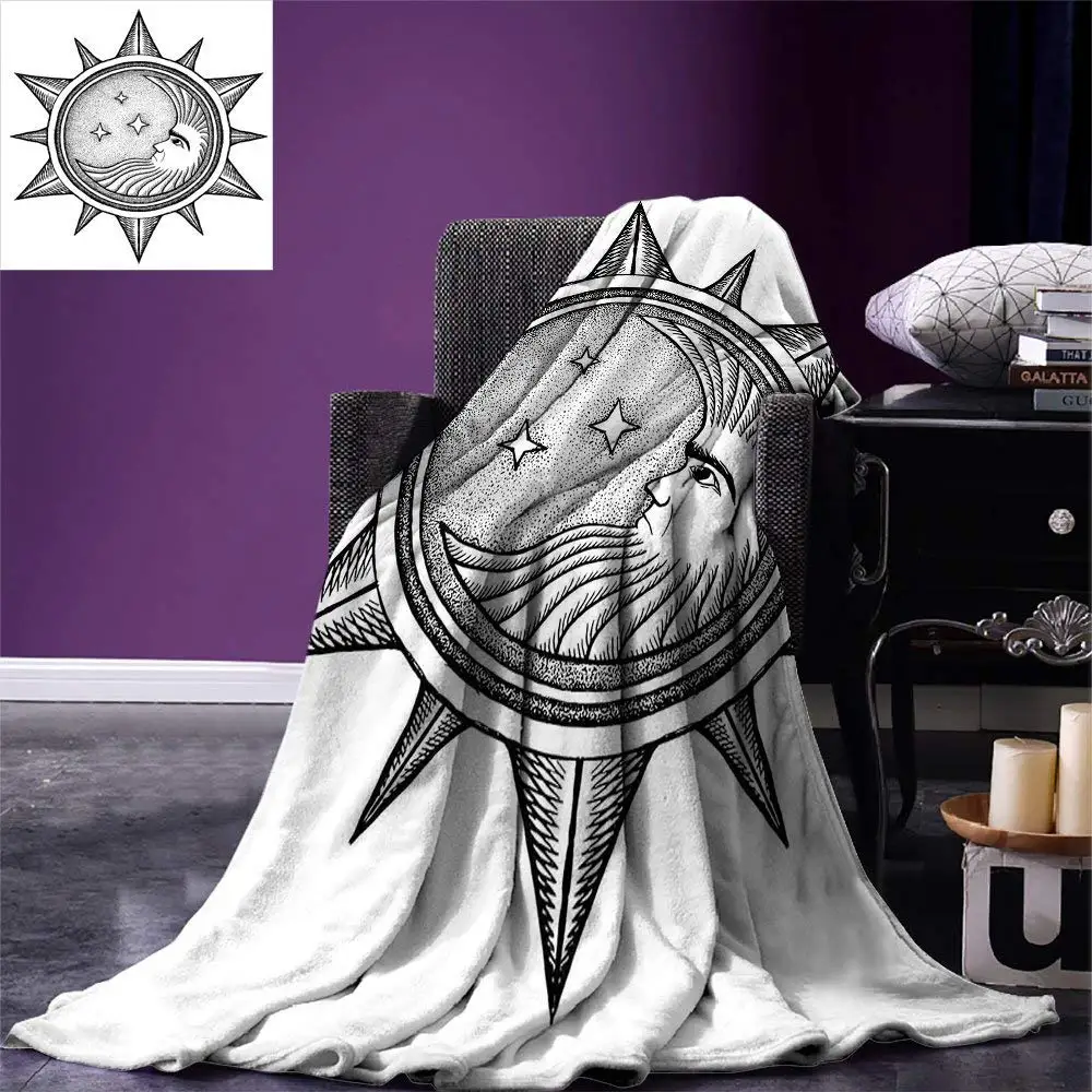 Occult Blanket Moon inside the Sun with Stars Alchemy Clandestine Esoteric Solar Crescent Artwork Warm Blankets for Beds
Occult Blanket Moon inside the Sun with Stars Alchemy Clandestine Esoteric Solar Crescent Artwork Warm Blankets for Beds