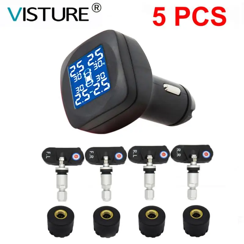 5 pcs / lot TPMS Visture T05W/ T05N Car Tire Pressure Alarm Monitor System Temperature Alarm Cigarette Lighter
5 pcs / lot TPMS Visture T05W/ T05N Car Tire Pressure Alarm Monitor System Temperature Alarm Cigarette Lighter