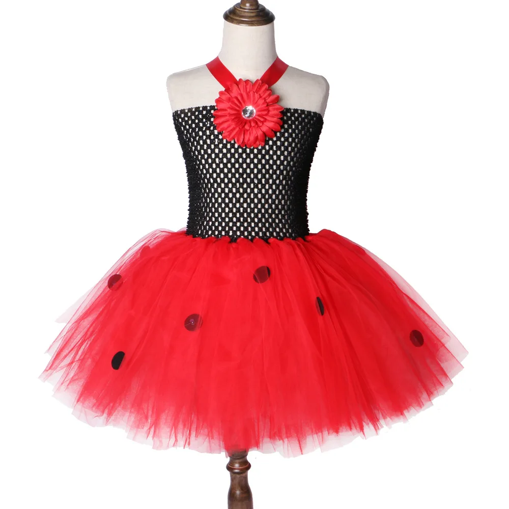 Ladybug Tutu Dress Flower Dot Black Red Children Girls Birthday Party Dress Tulle Lady Bug Cosplay Kids Halloween Costumes 2-12Y
Ladybug Tutu Dress Flower Dot Black Red Children Girls Birthday Party Dress Tulle Lady Bug Cosplay Kids Halloween Costumes 2-12Y