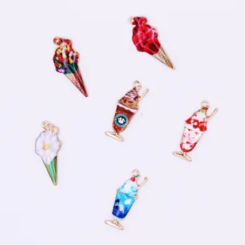10pcs/pack Cute Ice-Cream Enamel Charms Metal Pendant fit Necklace bracelet DIY Jewelry Accessory
10pcs/pack Cute Ice-Cream Enamel Charms Metal Pendant fit Necklace bracelet DIY Jewelry Accessory