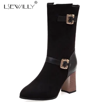 Lsewilly 2020 Flock Winter Warm Fur Women Boots Buckle Square High Heel Side Zipper Fashion Mid Calf Boots Size 33-50 K68
Lsewilly 2020 Flock Winter Warm Fur Women Boots Buckle Square High Heel Side Zipper Fashion Mid Calf Boots Size 33-50 K68