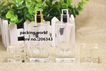 50ML square shape transparent clear glass bottle perfume atomizer bottle used for perfume packaging or perfume sprayer
50ML square shape transparent clear glass bottle perfume atomizer bottle used for perfume packaging or perfume sprayer