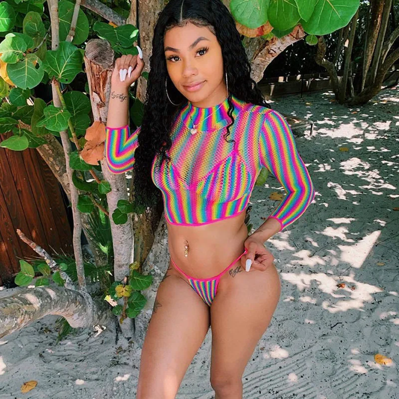 3 Pieces Set Women Bikini Set 2019 Long Sleeve Striped Print Tankinis Swimsuit Women Bikini Swimwear Sexy Fishnet Bathing Suit
3 Pieces Set Women Bikini Set 2019 Long Sleeve Striped Print Tankinis Swimsuit Women Bikini Swimwear Sexy Fishnet Bathing Suit