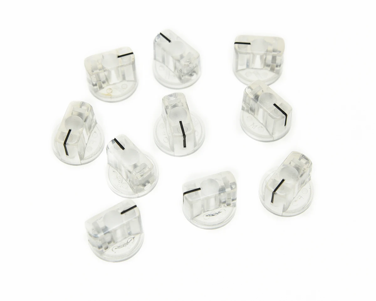10x Guitar AMP Effect Pedal Knobs Davies 1510 Style Pointer Knob Set Screw Clear | Спорт и развлечения